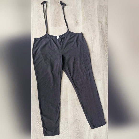 Pants - 3XL Black Tie-Strap Jumpsuit